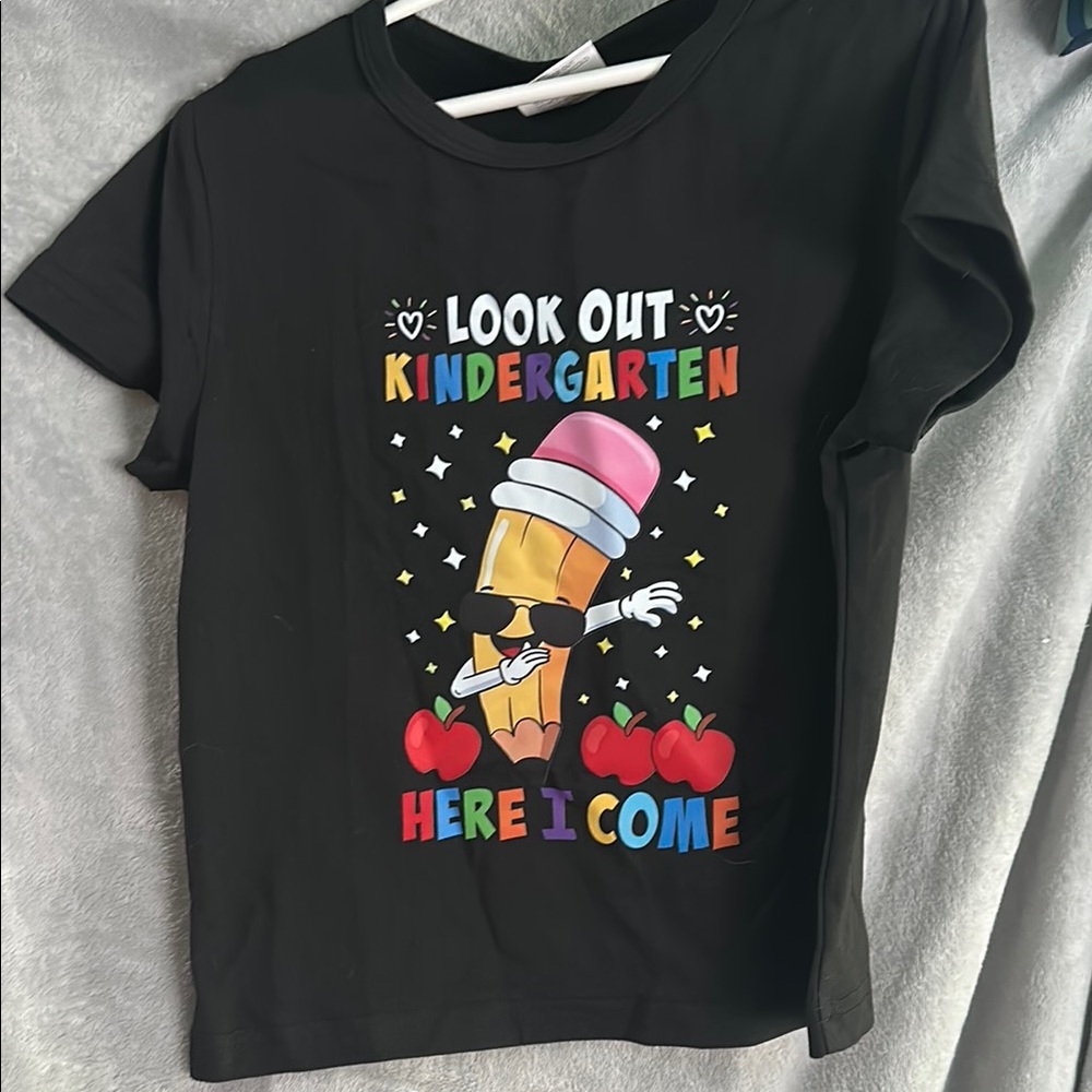 Black Kids Shirt with Colorful Print